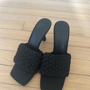 Primark Women's Black Woven Sandals